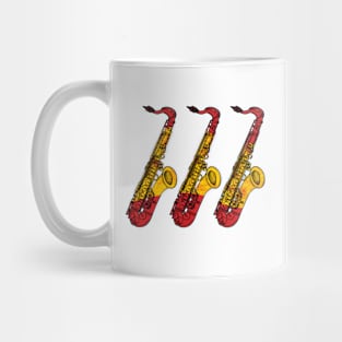 Saxophone Spanish Flag Saxophonist Sax Player Spain Mug